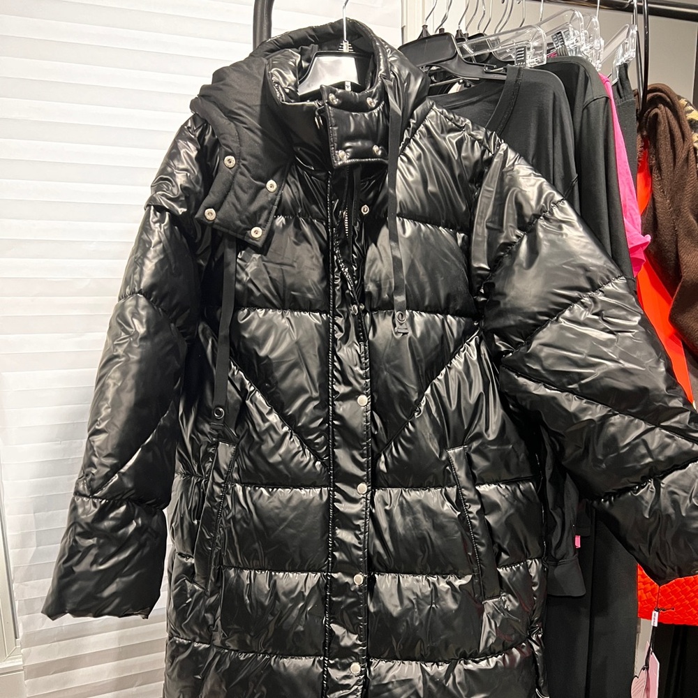 Nordstrom Avec Les Filles Black Puffer Jacket